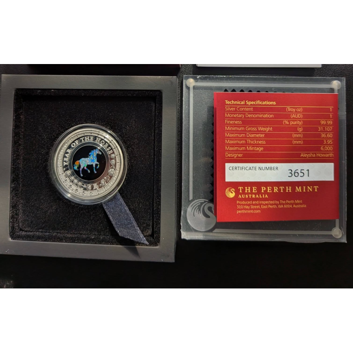 Australian Opal Lunar Series 2026 Year of the Horse 1oz Silver Proof Coin