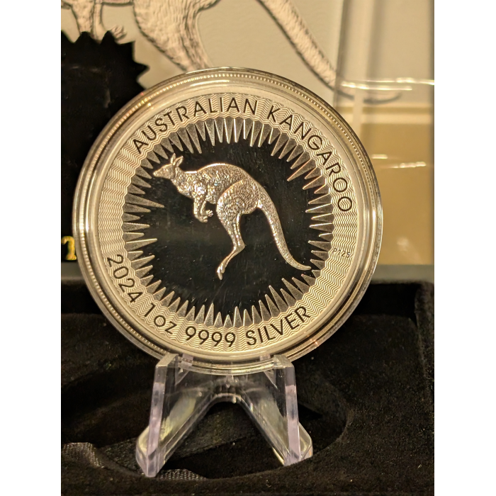 2024 1 Dollar Kangaroo King Charles III First Issue Australia 1 OZ Silver Pf