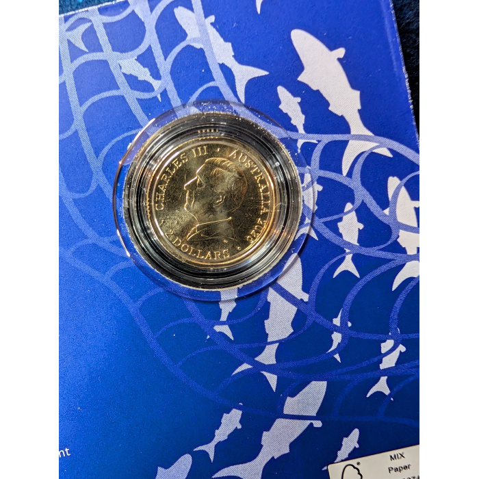 2025 $2 Flag "C' Mintmark Carded Coloured Coin Torres Strait Islander