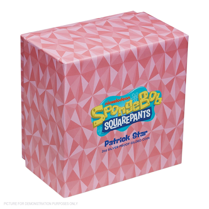 2025 2oz Silver Proof Gilded Patrick Star Coloured Coin Mintage: 1000