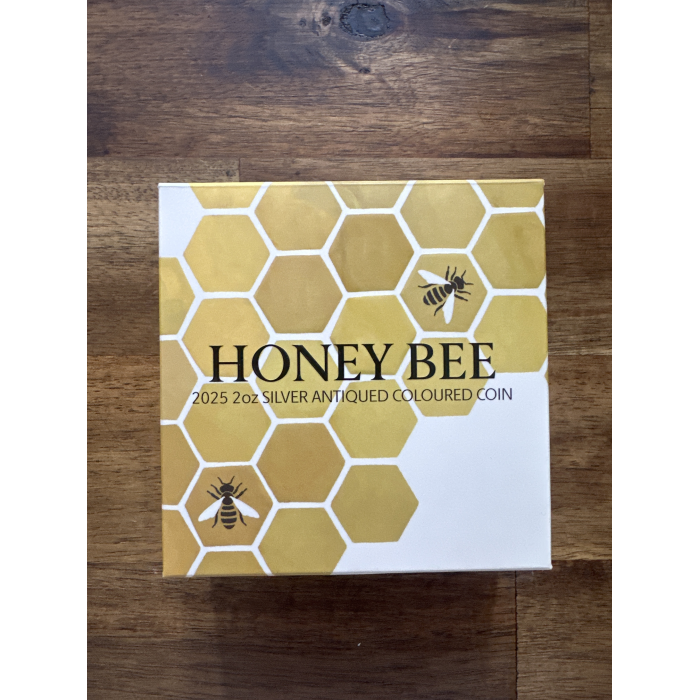 2025 - 2oz - Silver Antiqued Honey Bee 