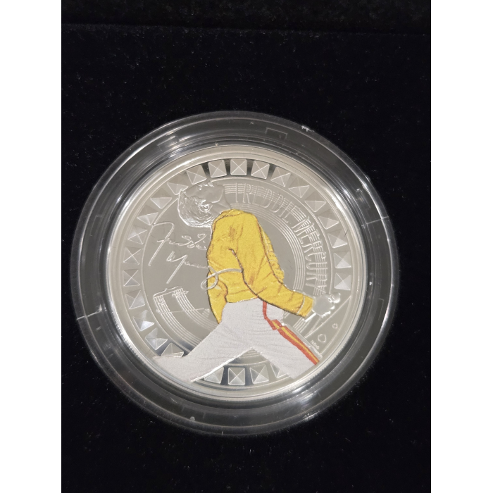 UK Freddie Mercury 1oz silver proof colour coin
