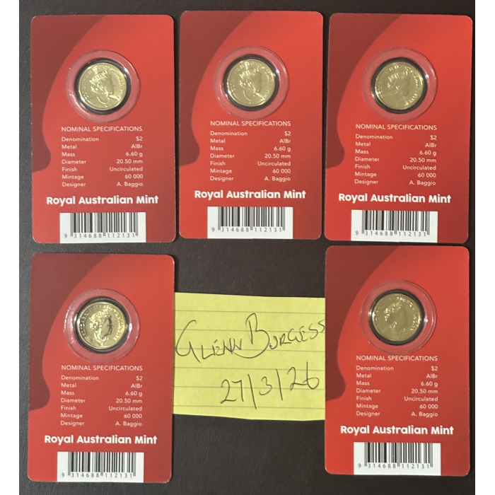 2022 C-MINT RED POPPY $2 COIN WITH CARD