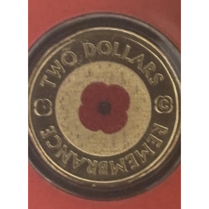 2022 C-MINT RED POPPY $2 COIN WITH CARD