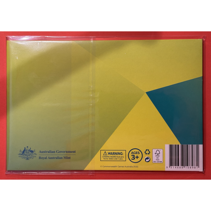 2022 Birmingham Com Games Folder with 7 x UNC Coins