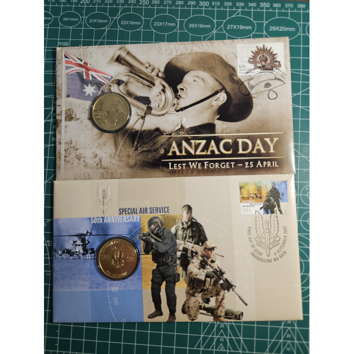 9 x early remembrance pncs, anzas, war, sas, navy, lest we forgot 