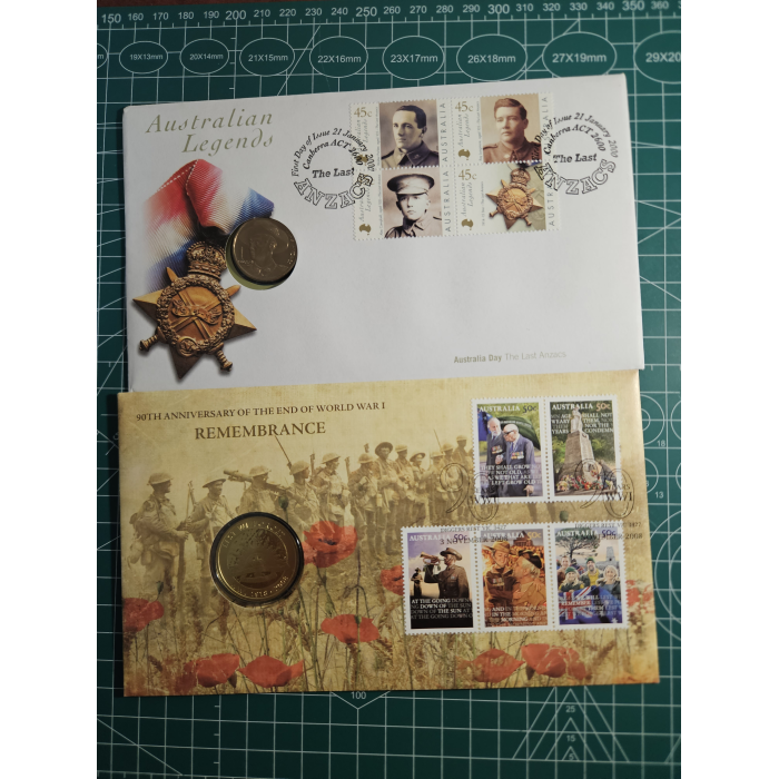 9 x early remembrance pncs, anzas, war, sas, navy, lest we forgot 