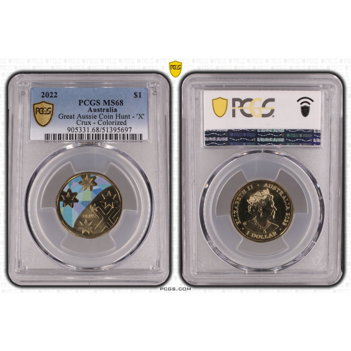 2022 $1 GACH X CRUX COLORISED PCGS MS68
