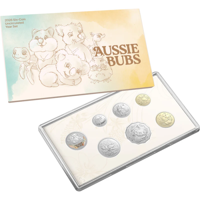 ROYAL AUSTRALIAN MINT - AUSSIE BUBS 2026 SIX COIN UNCIRCULATED BABY YEAR SET