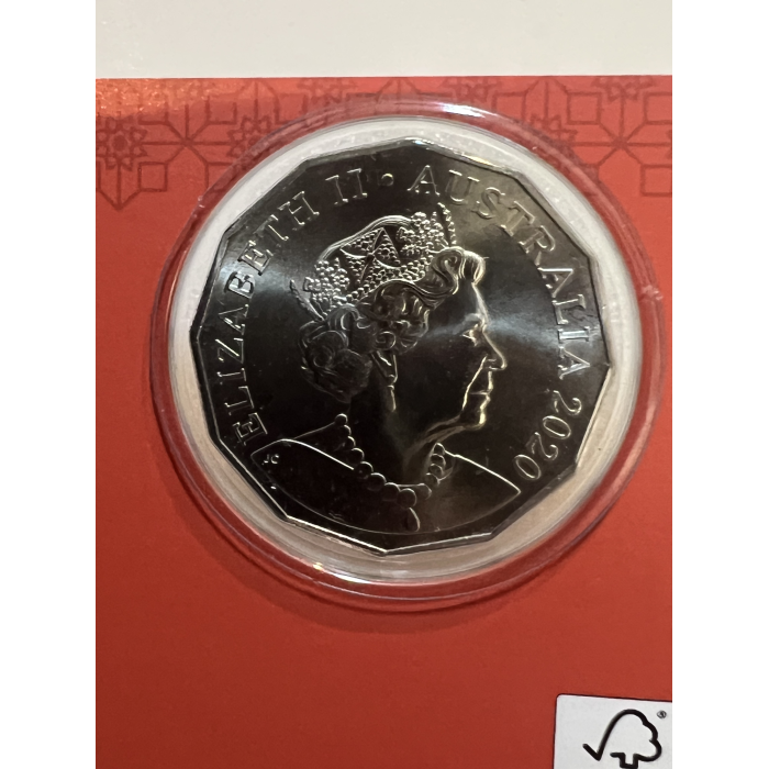 2020 Afghan Cameleers uncirculated fifty cent coins on card  