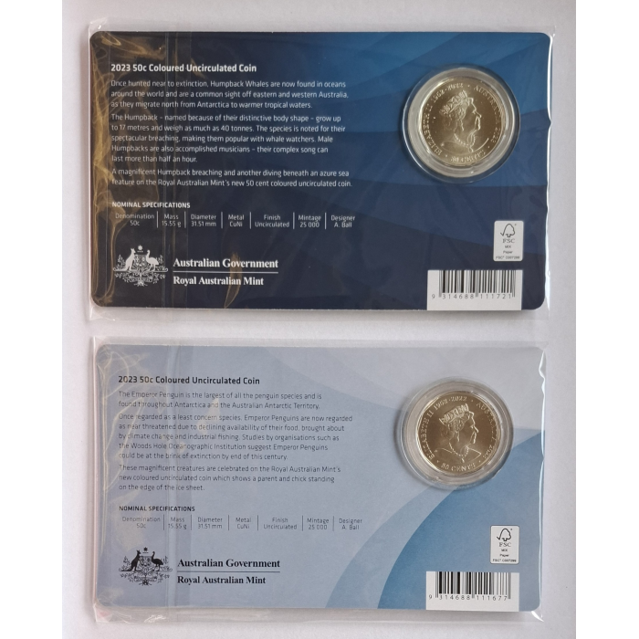 2023 50 Australian Antarctic Territory Carded coin set