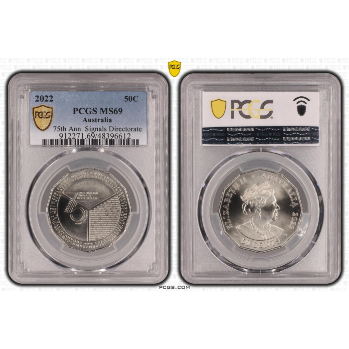 2022  50C  75th ANN. SIGNALS DIRECTORATE  MS69 