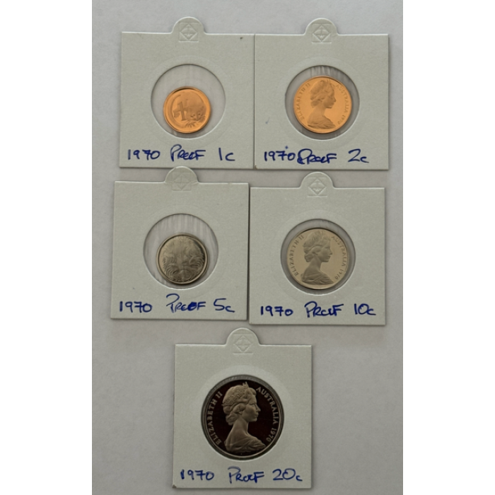 1970 Proof Coin Set - 1C, 2c, 5c, 10c & 20c
