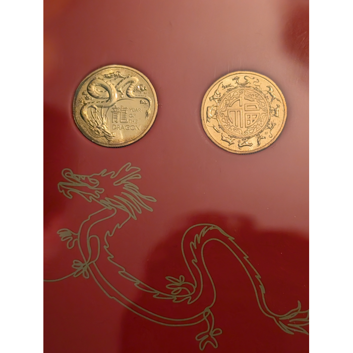 2024 $1 Dollar Lunar Year Of The Dragon 2 Coin Set Uncirculated 