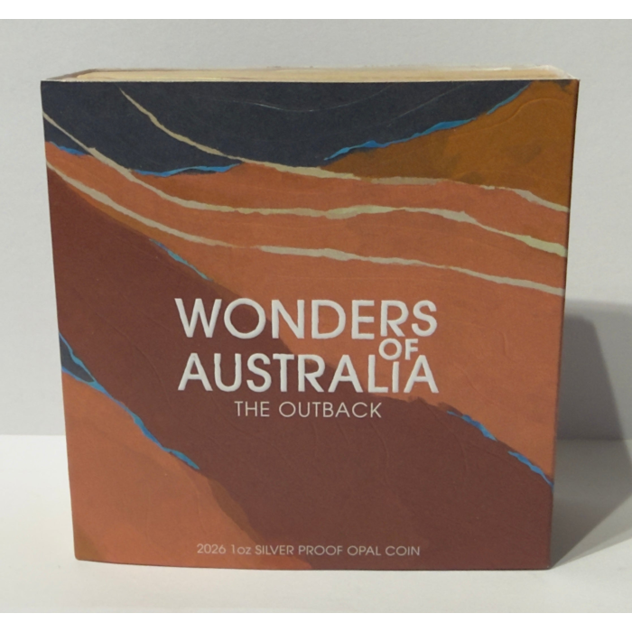 2026 1 OZ Silver Proof Opal Coin - WONDERS OF AUSTRALIA The Outback