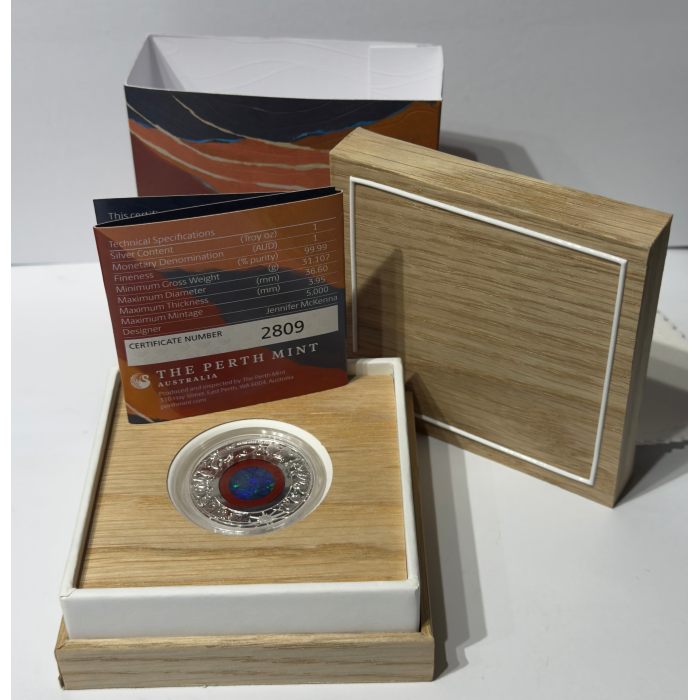 2026 1 OZ Silver Proof Opal Coin - WONDERS OF AUSTRALIA The Outback