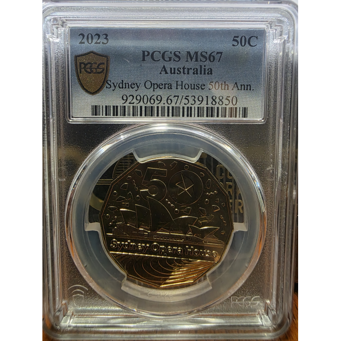 2022 Sydney 50th Ann. Opera House 50c MS67