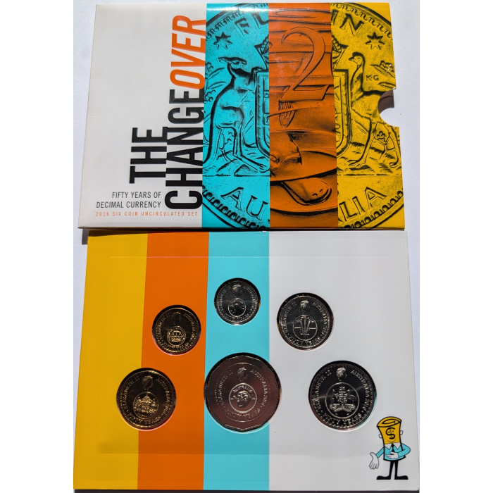 2016 RAM Six Coin Uncirculated Changeover Mint Set  - 50 Years Decimal Currency