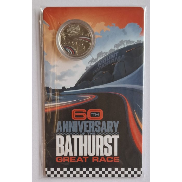 2023 50c 60th Anniversary Of the Bathurst Great Race Carded Coin