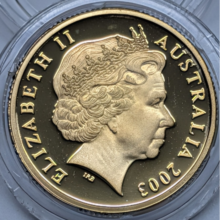 2003 $1 Volunteers Proof Coloured Coin in RAM Capsule 