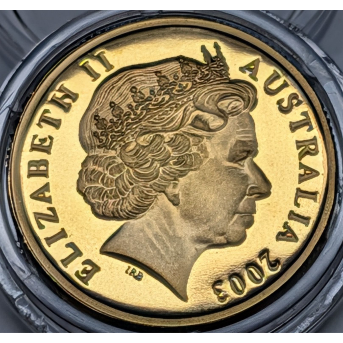 2003 $1 Volunteers Proof Coloured Coin in RAM Capsule 