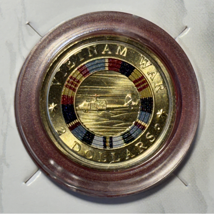 2023 $2 “C” MINTMARK Coloured Uncirculated Coin - 50th Anniversary Vietnam