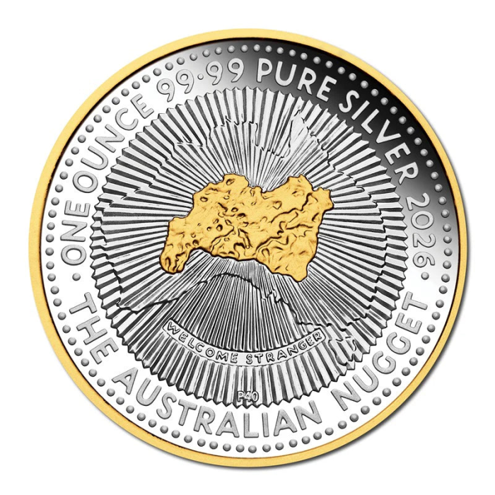 2026 1oz Silver Proof Gilded 40th Anniversary Of The Australian Gold Coin Mintag
