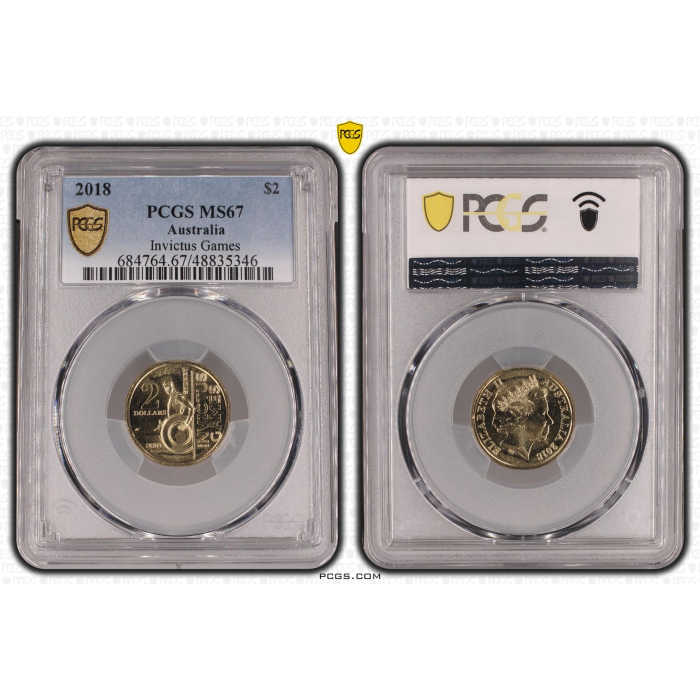 2018  $2  INVICTUS GAMES  PCSGS MS67