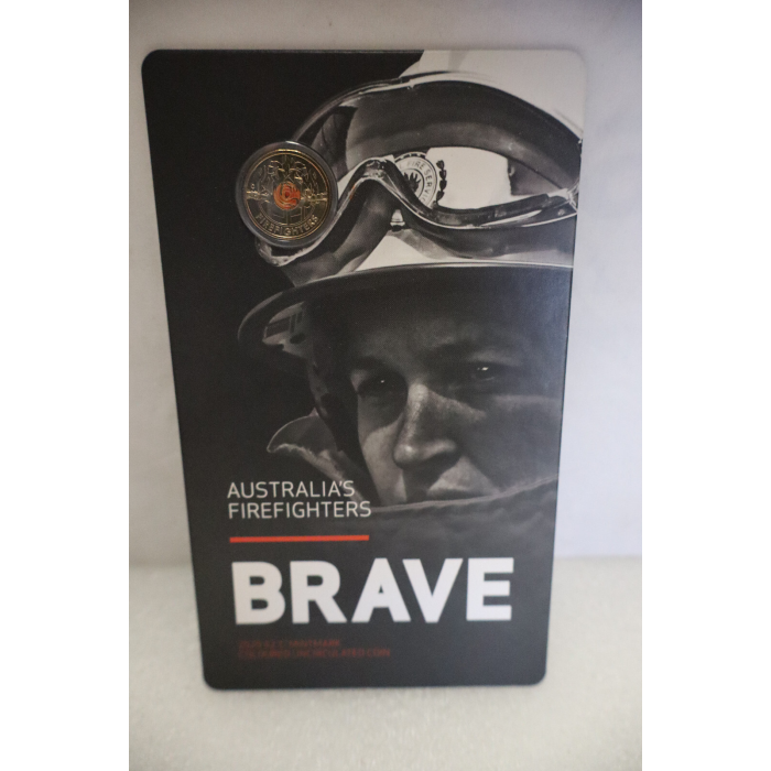 2020 $2 Firefighters Brave C Mint Mark Carded Coin