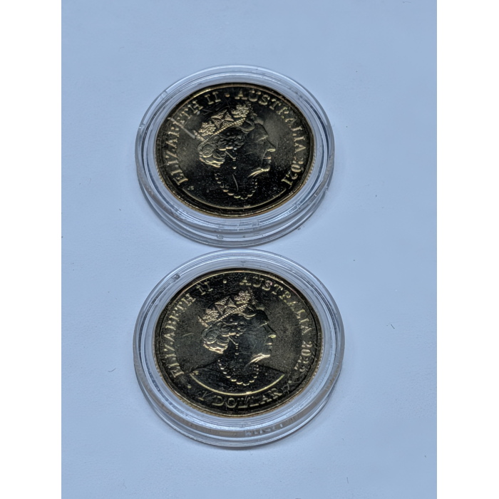 2021 & 2022 $1 Great Barrier Reef & Crux Col. /UNC Coins-Great Aussie Coin Hunt