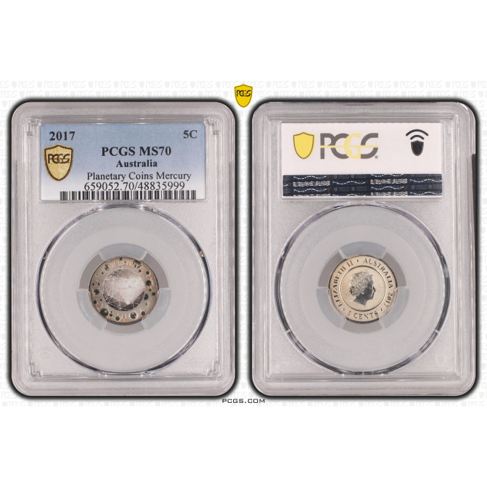 2017  5c  PLANETARY COINS MERCURY PCGS MS70 **TOP POP**