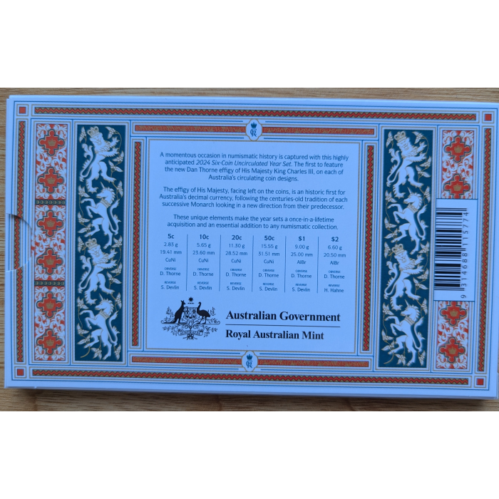 His Majesty King Charles 111 2024 6 Coin Uncirculated Set