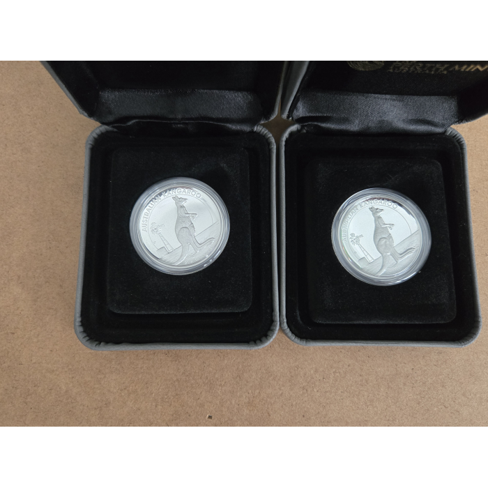 2012 Kangaroo High Relief 1oz silver proof coin