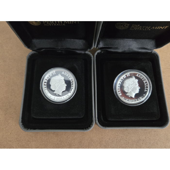 2012 Kangaroo High Relief 1oz silver proof coin