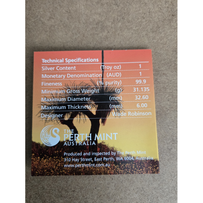 2012 Kangaroo High Relief 1oz silver proof coin