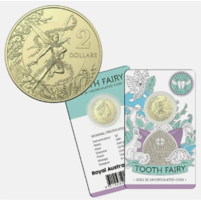 2022  $2  TOOTH FAIRY CARDED COIN