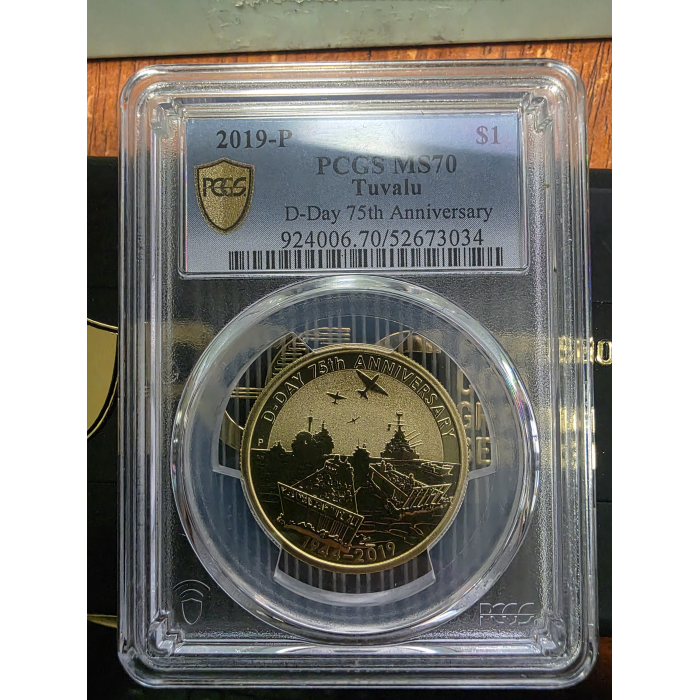 2019 MS70 Tuvalu $1 - 75th Anniversary of D-Day