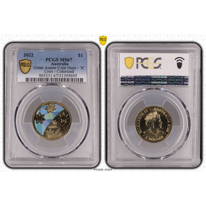 2022 $1 GACH X CRUX COLORISED PCGS MS67