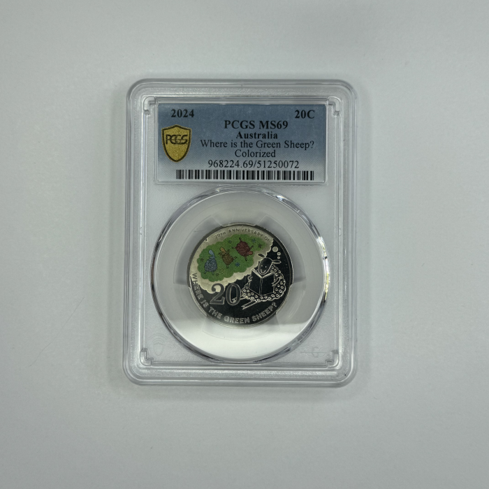 2024 WHERE IS THE GREEN SHEEP 20 CENT PCGS GRADED MS69