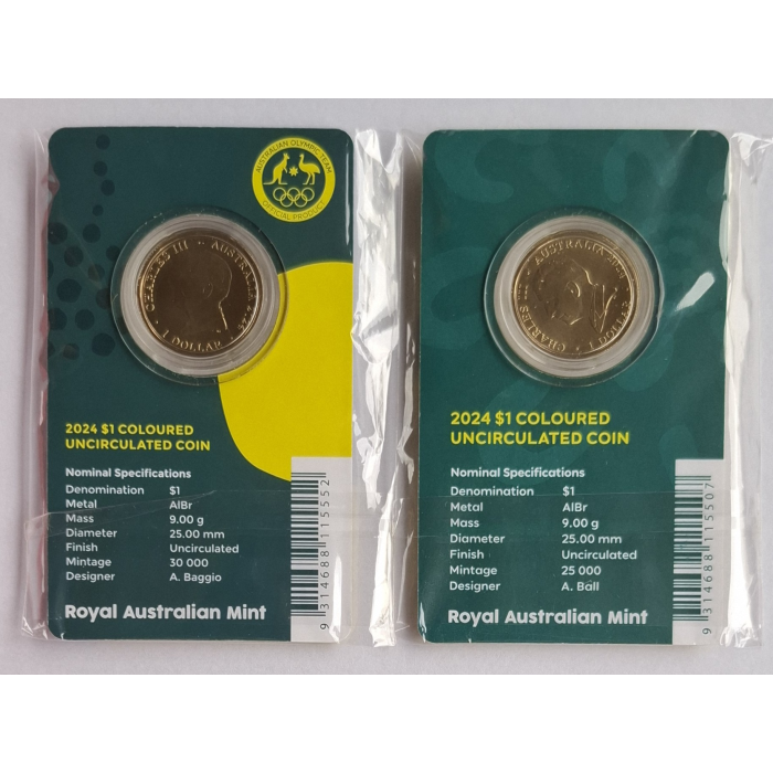 2024 $1 Olympic/ Paralympic Team Carded coin set