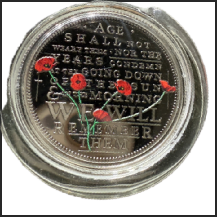 2026 50 Cent Lest we Forget Coloured Coin - Solomon Islands Limited to 499