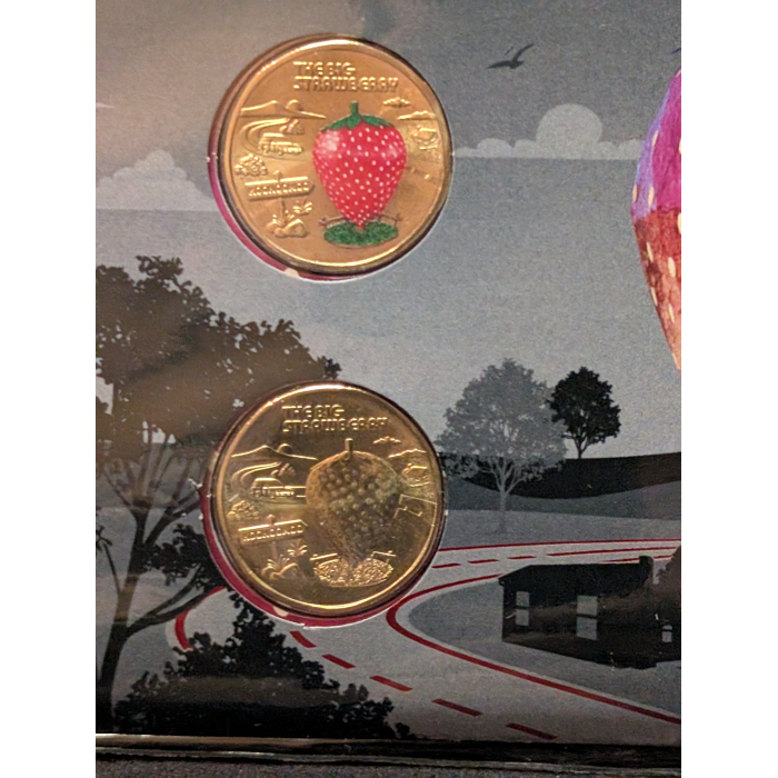 Australia 2023 &2025 impressions $1 Giant Murray Cod. Red Strawberry PNC 