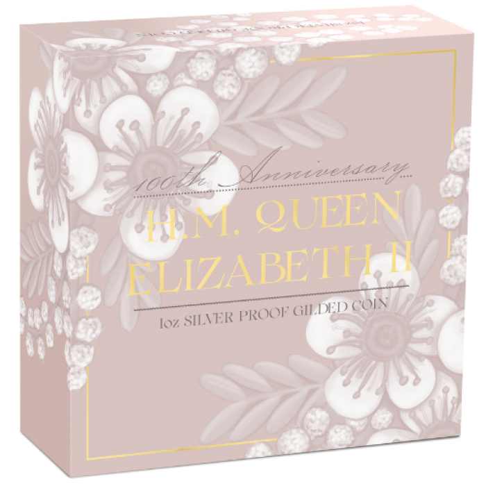 Australia Centenary of the Birth of Queen Elizabeth II 2026 $1 Gold-plated 1oz S