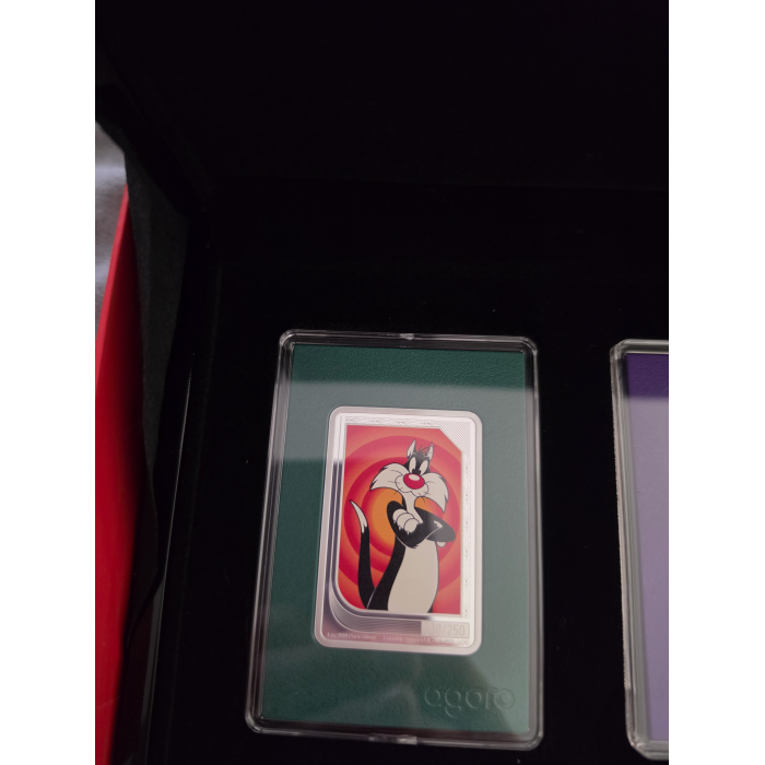 2026 Agoro Looney Tunes Trading Coins 2 Coin Set ULTRA RARE AMETHYST GOLD #2/20 