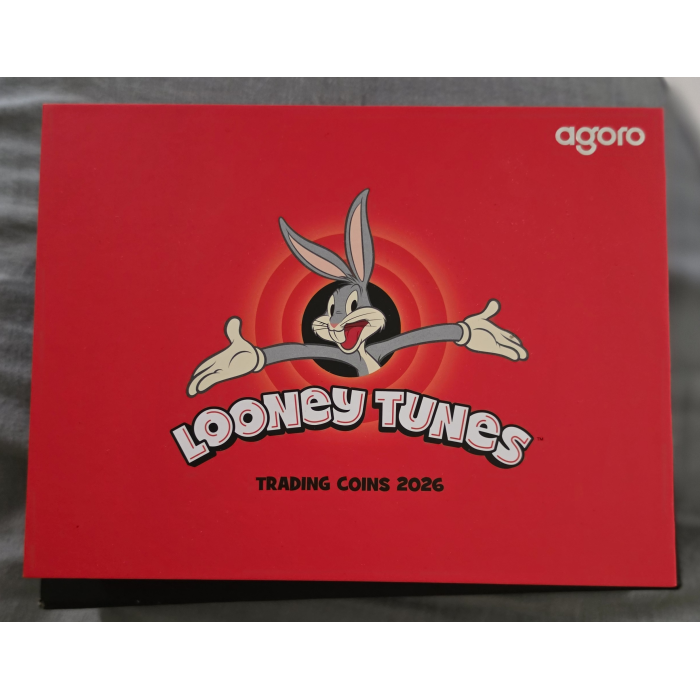 2026 Agoro Looney Tunes Trading Coins 2 Coin Set ULTRA RARE AMETHYST GOLD #2/20 