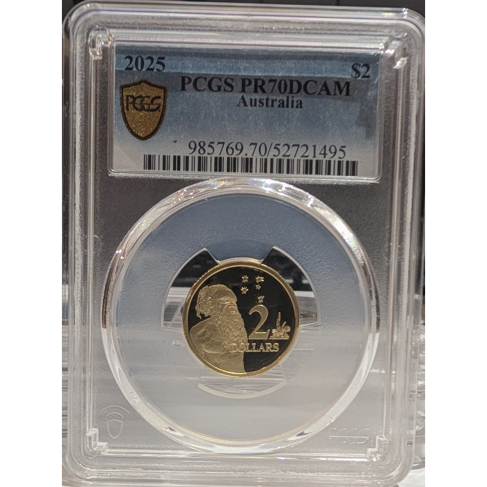 2025 $2 Aboriginal Elder Proof Coin PCGS PR70DCAM Top Pop #006