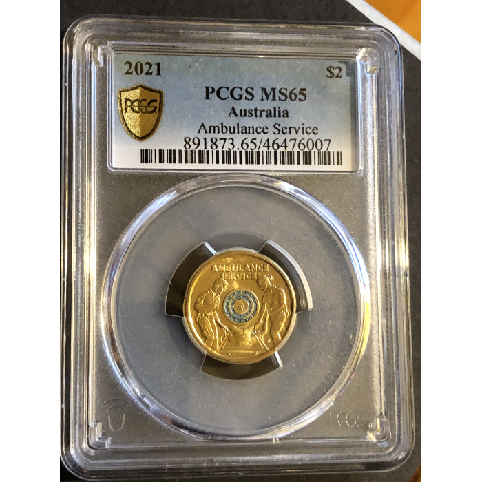 2021  PCGS MS65 Ambulance Service Coloured $2