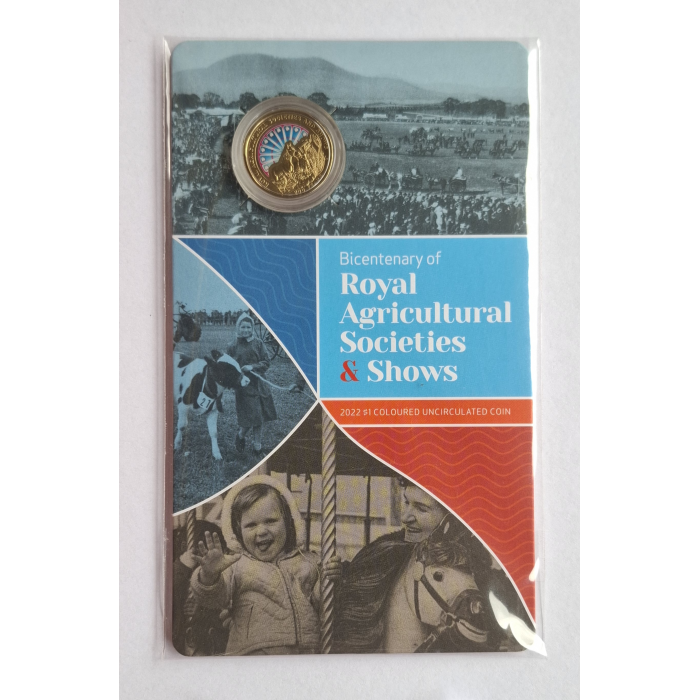 2022 $1 Bicentenary of Royal Agricultural Societies and Shows carded coin