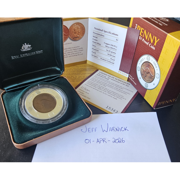 2004  Australia 40th Anniversary of the last Penny - Mintage: 16,437