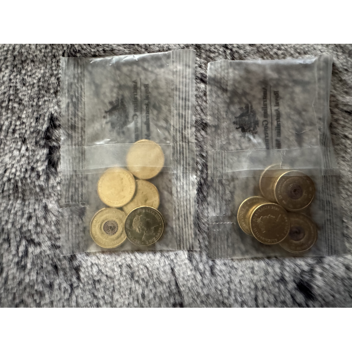 2021 RAM $2 Uncirculated Indigenous Military service coloured coin bag of 5 coin